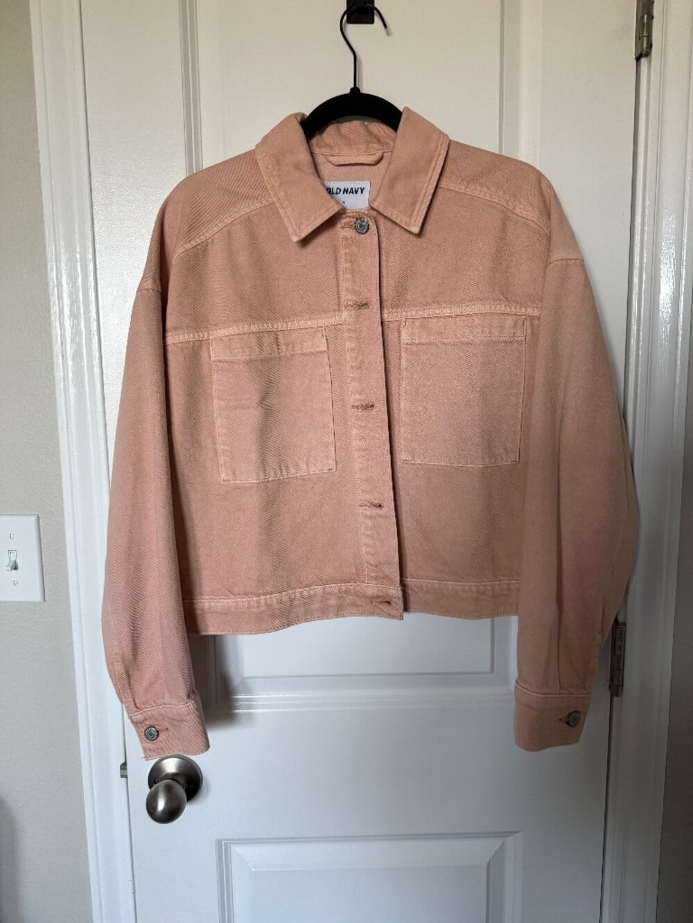 Old Navy Cropped Pink Jean Jacket for Women